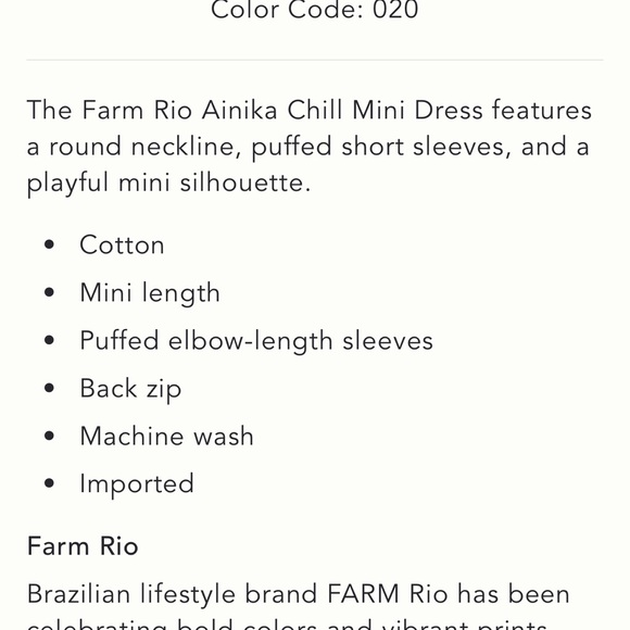 Anthropologie Farm Rio Ainika Chill mini dress - Picture 8 of 8